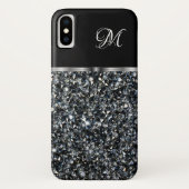 Classy Dames Faux Rhinestone Jewel Monogram Case-Mate iPhone Case (Achterkant)