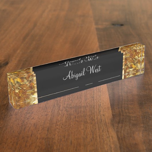 Classy Dames Luxury Glam Naambordje (Zijkant)