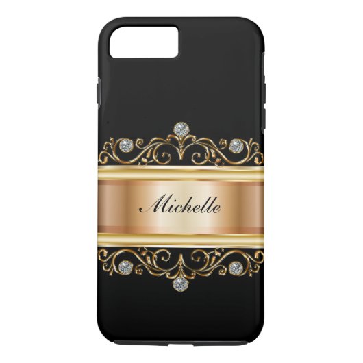 Classy Dames Monogram Bling Case-Mate iPhone Case (Achterkant)