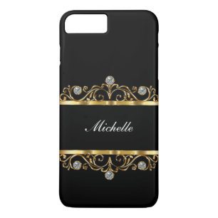 Classy Dames Monogram Bling Style iPhone 8/7 Plus Hoesje
