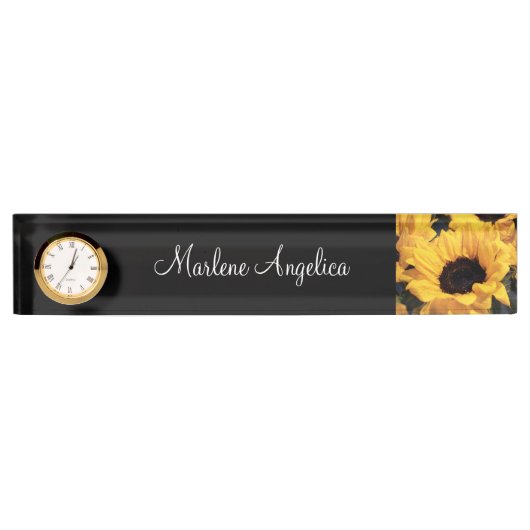 Classy Dames Monogram Executive Desk Name Borden Naambordje (Voorkant)