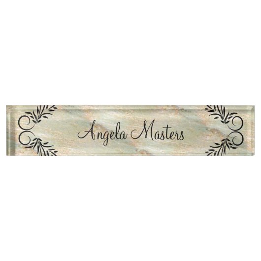 Classy Dames Monogram Executive Naambordje (Voorkant)