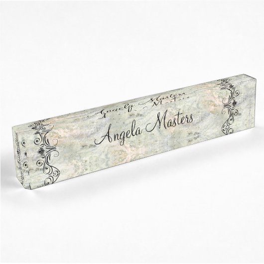 Classy Dames Monogram Stone Pattern Executive Naambordje