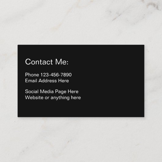 Classy Dames Monogram Style Visitekaartje (Achterkant)