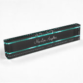 Classy Dames Monogram Turquoise Design Elements Naambordje