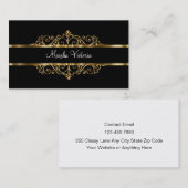 Classy Dames Monogram Visitekaartjes (Voorkant / Achterkant)