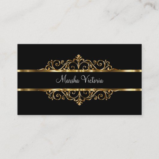 Classy Dames Monogram Visitekaartjes (Voorkant)