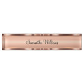 Classy Dames Roos Gold Tone Monogram Desk Plaques Naambordje (Voorkant)