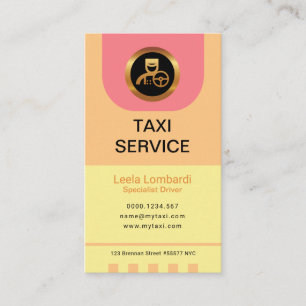 Classy Dames Taxi Chauffeur bestuurderspastels Visitekaartje