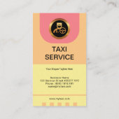 Classy Dames Taxi Chauffeur bestuurderspastels Visitekaartje (Achterkant)