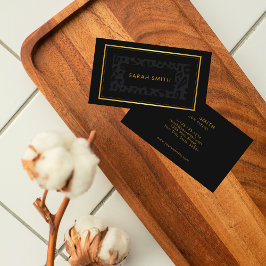 Classy Dark Animal Print Professional Visitekaartje