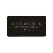 Classy Dark Brown Return-adres Etiket (Voorkant)