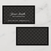 Classy Dark Diamond Quilt Kaart Contactkaartje (Voorkant / Achterkant)