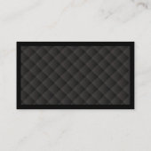 Classy Dark Diamond Quilt Kaart Contactkaartje (Achterkant)
