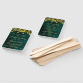 Classy Dark Green and Golden Wedding Programme Handwaaier (Niet-gemonteerd)