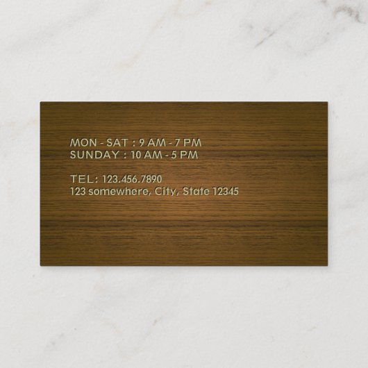 Classy Dark Leather Coffee Business Loyalty Kaart (Achterkant)