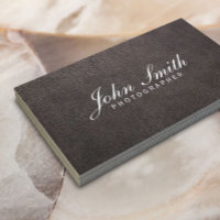 Classy Dark Leather Fotografe Visitekaartje