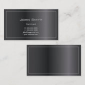 Classy Dark Metal Lijst Psycholoog Visitekaartje (Voorkant / Achterkant)