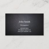 Classy Dark Shutter Visitekaartje voor fotografie (Achterkant)