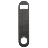 Classy Dark Steel Grey Chic Weave Pattern Speed Flessenopener (Achterkant)