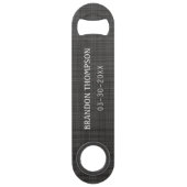 Classy Dark Steel Grey Chic Weave Pattern Speed Flessenopener (Voorkant)