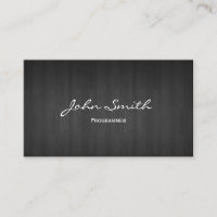 Classy Dark Wood Programmer Visitekaartje