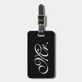 Classy de heer Black Bagagelabel (Voorkant verticaal)