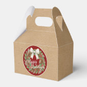 Classy december krans met witte boog vakantie bedankdoosjes (Achterkant)