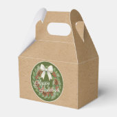 Classy december krans met witte boog vakantie bedankdoosjes (Voorkant Zijde)