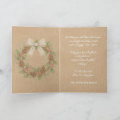 Classy december krans met witte boog Waterverf Feestdagen Kaart (Binnen)