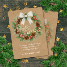 Classy December Krans Witte Boog Waterverf Goud