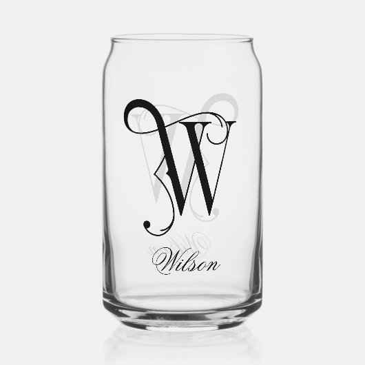 Classy decoratief H gepersonaliseerd Blikvorm Glas (Voorkant)