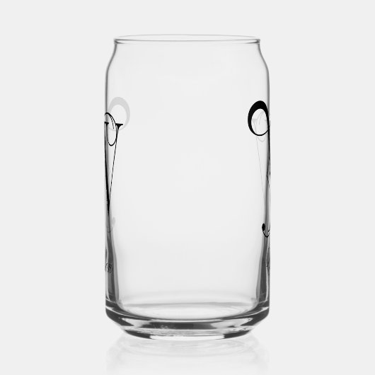 Classy decoratief H gepersonaliseerd Blikvorm Glas (Links)