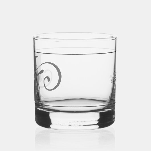 Classy decoratief Initiaal H Whisky Glas (Links)