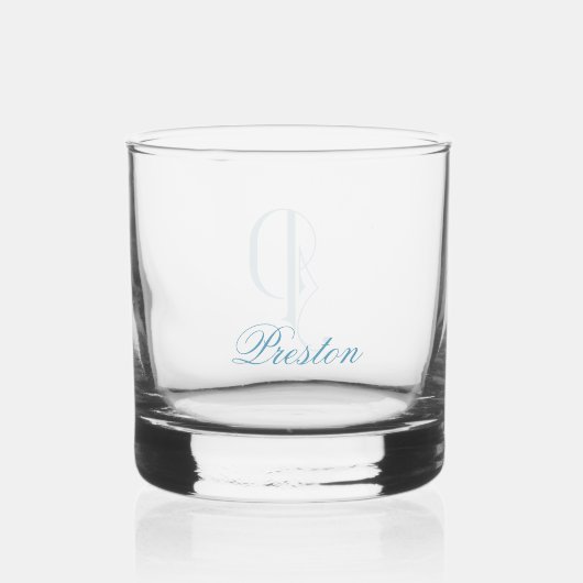 Classy Decoratief Monogramed P Gepersonaliseerd Whisky Glas (Achterkant)