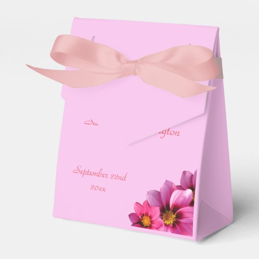 Classy decoratieve hoek Dahlias Verjaardag Bedankdoosjes (Voorkant Zijde)