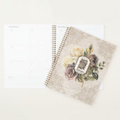 Classy decorative floral on kraft paper Rustic Planner (Display)