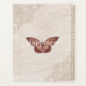 Classy decorative floral on kraft paper Rustic Planner (Achterkant)