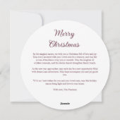 Classy Deep Plum Glitter Holy Nativity Christmas Feestdagenkaart (Achterkant)