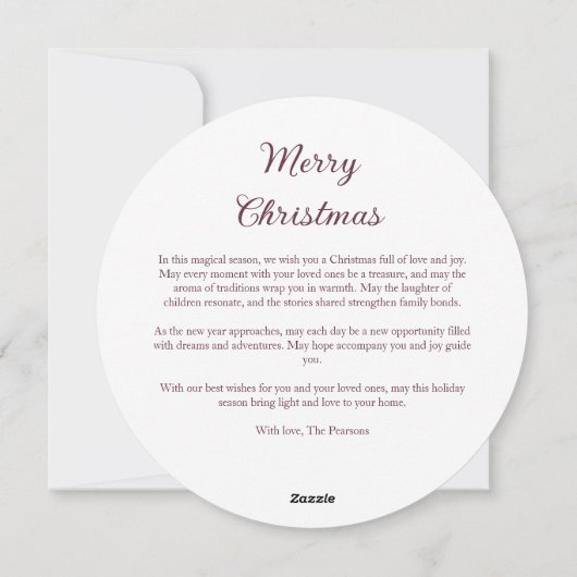 Classy Deep Plum Glitter Holy Nativity Christmas Feestdagenkaart (Achterkant)