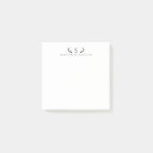 Classy Deer Antlers Gray Monogram Post-it® Notes (Voorkant)