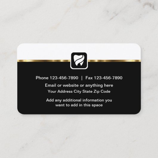 Classy Dental Care Visitekaartjes (Achterkant)