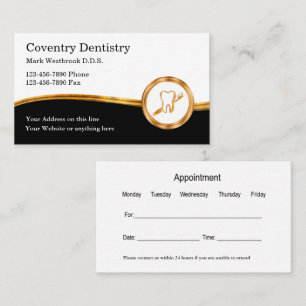 Classy Dentist Appointment Kantoor Visitekaartje