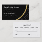 Classy Dentist Theme Afsprakenkaartje (Voorkant / Achterkant)