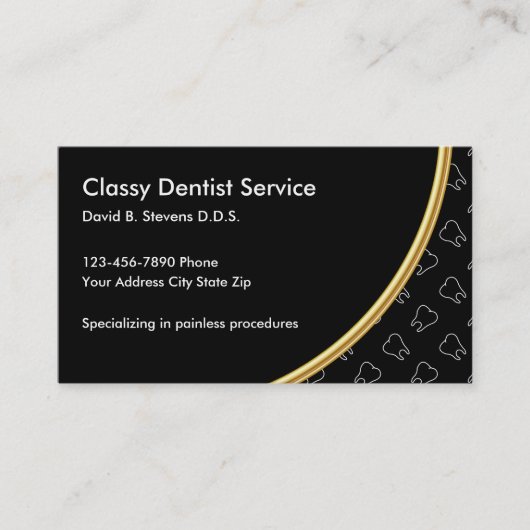 Classy Dentist Theme Afsprakenkaartje (Voorkant)