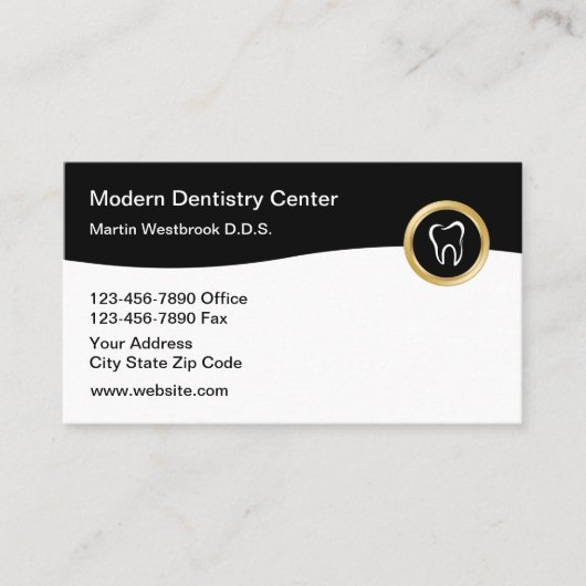Classy Dentist Theme Business Profile Kaarten Visitekaartje (Voorkant)