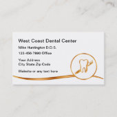 Classy Dentist Theme Visitekaartjes (Voorkant)
