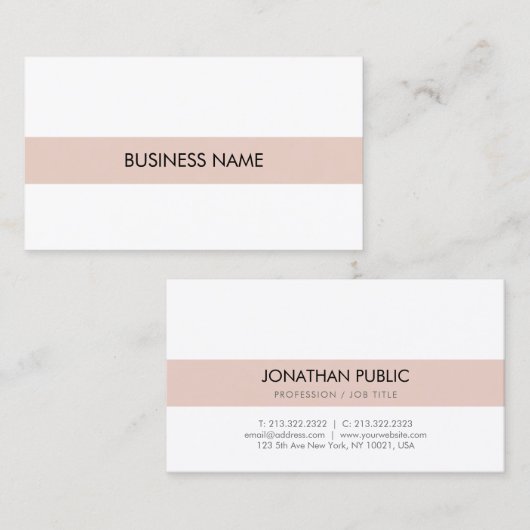 Classy Design Modern Elegant Plain Company Visitekaartje (Voorkant / Achterkant)