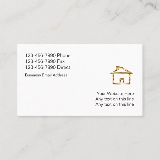 Classy Design Real Estate Visitekaartjes (Achterkant)