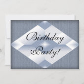 Classy Diamond Birthday Party Invitation Kaart (Voorkant)